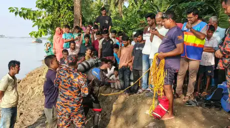 হবিগঞ্জে নদীর পানিতে তলিয়ে যাওয়ার একদিন পর গৃহবধূর মৃতদেহ উদ
