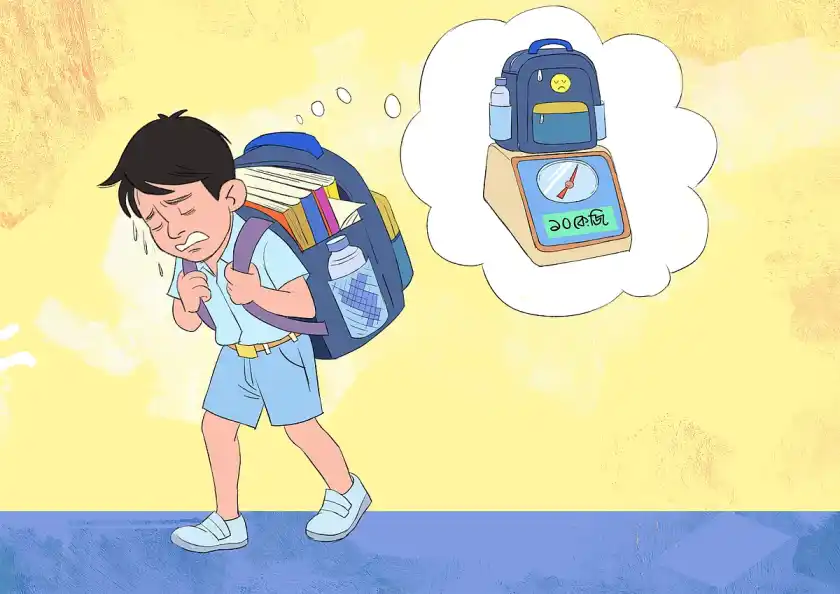 শিশুর স্বাস্থ্য সুরক্ষায় স্কুলব্যাগের ওজন নির্ধারণ জরুরি