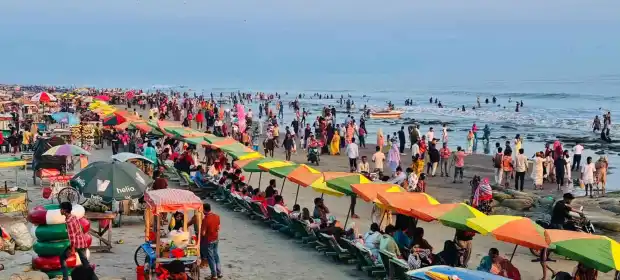 কুয়াকাটায় শুরু হলো দুই দিনের রঙিন বিচ কার্নিভ্যাল