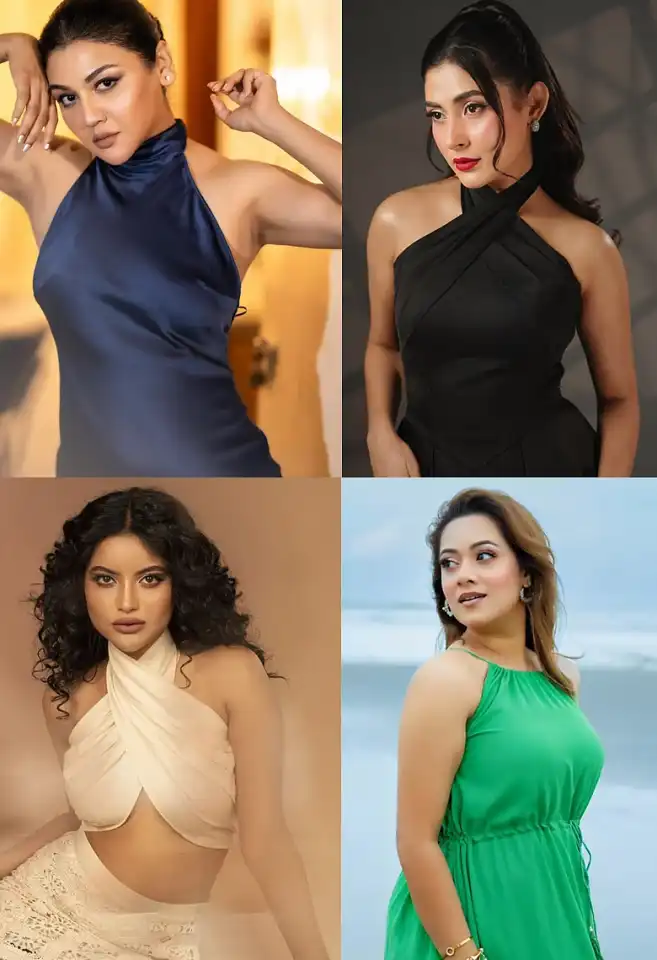 হল্টারনেকে নজরকাড়া লুকে দেশের তারকারা