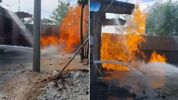 মাটির নিচে গ্যাস! ইনানীতে নলকূপে লাগাতার আগুন